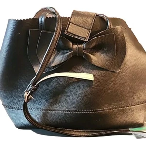 Borsa a tracolla Kate Spade nuova con etichette borsa nera con fiocco 14x12 (242) - Foto 1 di 6