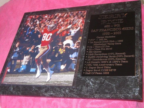 Jerry Rice - San Francisco 49ers statistics plaque - New Lower Pricing!! Cover