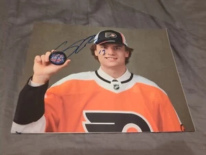 ANAHEIM DUCKS Cutter Gauthier FIRMATO HOCKEY 8*10 foto AUTO BC EAGLES Rookie - Foto 1 di 1