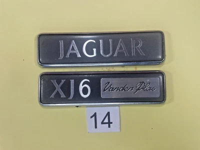 B14 1998 - 2003 Jaguar XJ6 Vanden Plas tampa traseira do porta-malas emblema logotipo conjunto OEM - Imagem 1 de 3