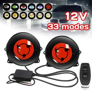 3" Car Motorcycle Dynamic LED Devil Eyes Light Bulb Headlight Kit Remote Control - Picture 1 of 20