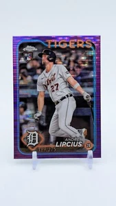 2024 Topps Chrome Andre Lipcius RC #227 Detroit Tigers Purple Sonar /275 - Bild 1 von 2