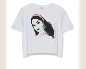 Girls Embellished Voila Slogan T-shirt White Age 4/5 BNWT by MandCo - Picture 1 of 1