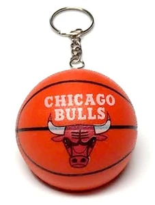 CHICAGO BULLS KEYCHAIN NBA MINI 2" ROUND BASKETBALL RETIRED 2015 DECORATION - Picture 1 of 1