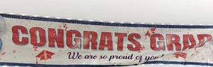 Congrats Grad We are So Proud Led Banner Red White Blue - Picture 1 of 2