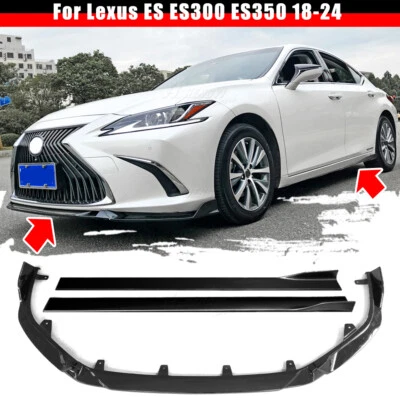 Alerón divisor de labios delantero negro para Lexus ES ES300 ES350 2018-2025 Foto 1 de 4