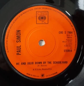 Me And Julio Down By The School Yard - Paul Simon 7" Vinyl Single In VGC - Picture 1 of 3
