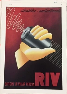 1949 PUBBLICITÀ LOCANDINA OFFICINE RIV VILLAR PEROSA Advertising - Imagen 1 de 1