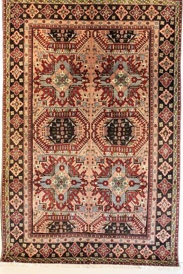 Genuine hand woven 100% wool pile Afghan rug 6.7 x 9.10 75% off GREAT DEAL!!! - Image 1 of 4