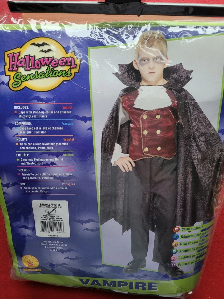 Children's Vampire Halloween Costume Size 3-4 Years  - Image 1 of 4