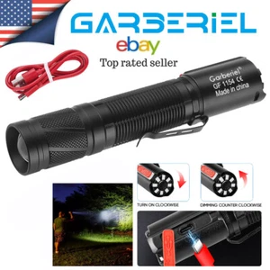Rechargeable P50 LED 5Mode Flashlight Super Bright Pocket Pen Light Torch w/Clip - Picture 1 of 9