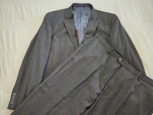 Joseph Abboud 2 Button 2Pc Set Gray Suit 46L Jacket 41x32 Pants Loro Piana Wool - Picture 1 of 24