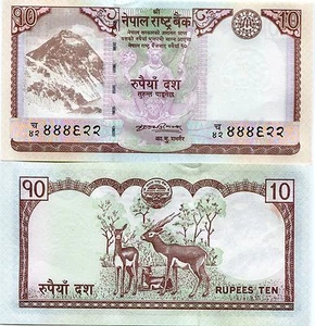Nepal 2008 10 Rupee Banknote Paper Money P61 UNC - Picture 1 of 1