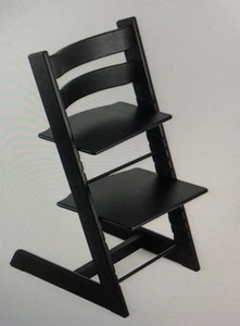 Stokke Tripp Trapp Stuhl, Eiche schwarz umbaubarer Stuhl - Bild 1 von 6