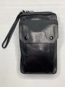 Bolso de viaje Dunhill con correa de mano de cuero negro P144 - Imagen 1 de 18
