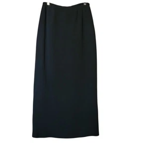 NEU Vintage 90er Talbots Maxi gerade komplett gefüttert waschbar Seide schwarz Rock 4 - Bild 1 von 12
