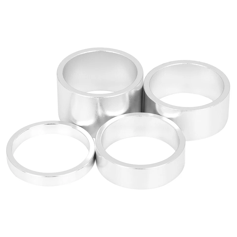 Lot 4 rondelles fourche entretoise tige guidon vélo 5/10/15/20 mm aluum - Photo 1/4