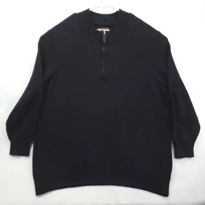 Suéter Oak Hill Para Hombres 3XL Negro Cuarto Cremallera Cuello Simulado Algodón Pullover Grande Alto - Imagen 1 de 12