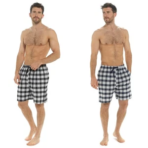 Mens Twin Pack Lounge Shorts Pyjama Night Sleep Shorts M L XL XXL With Pockets - Picture 1 of 6