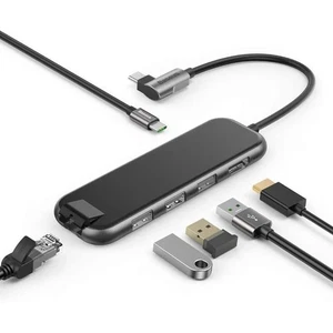 6-in-1 USB-C Hub – 3× USB 3.0, 4K HDMI, RJ45 Gigabit, 60W PD Charging - Picture 1 of 10