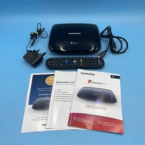 Manhattan T3 Smart 4k Freeview HD Digital TV Receiver - Non Recording w/ Remote - Picture 1 of 16