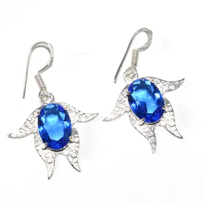 Tanzanite Quartz Shiny Gemstone Sale Jewelry Earring 1'' to 2'' d034 - Image 1 of 4