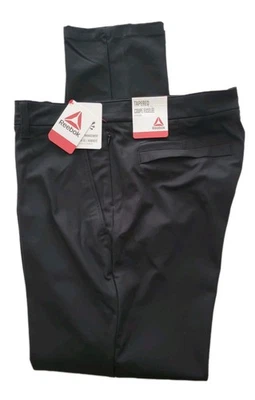 NEW Reebok Tapered Pants Mens 34x32 Black Performance Golf Outdoor Secret Pocket - Image 1 of 4