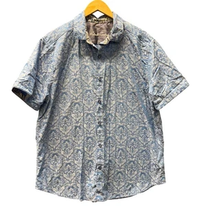 Camisa Robert Graham Para Hombre XXL Azul Blanco Algodón Costero Abotonada Calce Clásico - Imagen 1 de 9