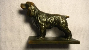 Vintage Trophy Craft Cast Iron Bronze Cocker Spaniel Figurine Paper Weight - Bild 1 von 3