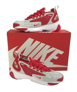 NIKE Unisex Zoom 2K Red/White Basketball Shoes AO0269 012 size Mens 7 - Wns 8.5 - Picture 1 of 11
