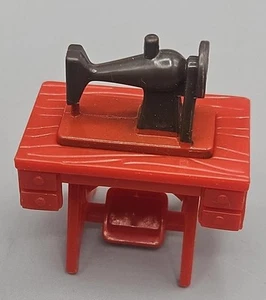 Disney Jakks Dollhouse Size Red Sewing Machine - Picture 1 of 5