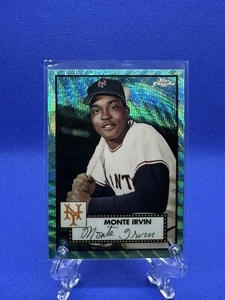 Monte Irvin - 2021 Topps Chrome Platinum Anniversary Aqua Wave Refractor SP #644 - Picture 1 of 2