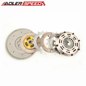 ADLERSPEED Sprung Clutch Twin Disc+ Flywheel for 1989-91 HONDA CIVIC CRX D15 D16 - Picture 1 of 4