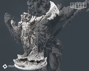 Feuer Teufel Miniatur Feuer Riese Dämon Figur für TTRPG's wie D&D 5e Pathfinder - Picture 1 of 8