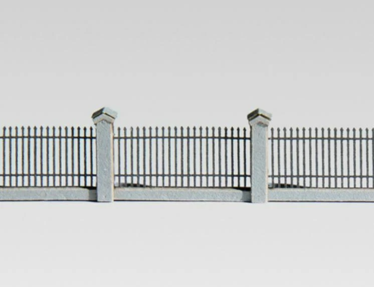 Archistories Z Scale 816191 High Fence with Pillars Kit 10.5mm $0 SHIP - Image 1 of 3