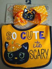 Halloween Baby Bib And Headband So Cute It's Scary Baby Essentials 0-6M