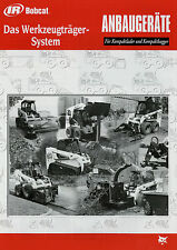 Bobcat Anbaugeräte für Kompaktlader Kompaktbagger Prospekt 2001 3/01 brochure