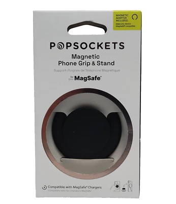 Popsockets- Magnetic MAGSAFE Phone Grip & Stand BLACK Magnetic Adapter included - Image 1 of 4