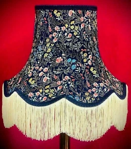 Dark Blue Cream Floral Table Floor Lamp Lampshades Ceiling Wall Light Pendant - Picture 1 of 5