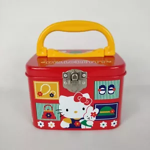 Y2K Hello Kitty Metalldose Brotdose Aufbewahrungsbehälter 2002 Hase Sanrio - Bild 1 von 10