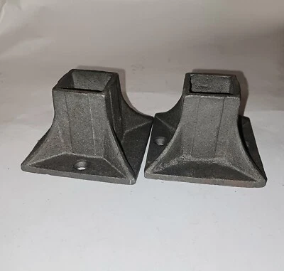 BARANDILLA 2 pk BARANDILLA DE HIERRO FUNDIDO Newel POSTS REPARACIÓN falda CUBIERTA 1" PIES Soldada Foto 1 de 3