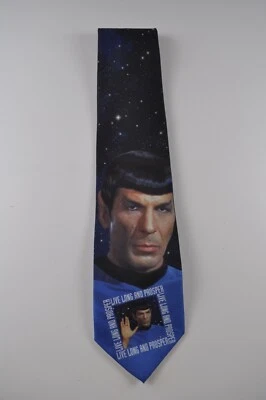 Corbata Vintage Star Trek Mr. Spock 1994 Ralph Marlin Hecha en EE. UU. Foto 1 de 4