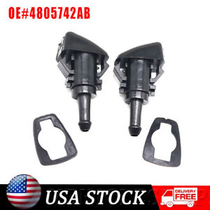 2PCS Windshield Washer Nozzle for Dodge Grand Caravan Chrysler Town 4805742AB US