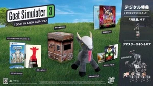 GOAT Simulator 3 GOAT IN A BOX Edition PS5 Game Software with Book, Plush Doll - Picture 1 of 5