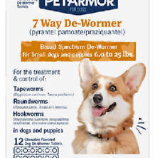 PetArmor 7 Way De-Wormer For Small Dogs to Puppies (6.0-25 Lbs) 6 Chew Tablets