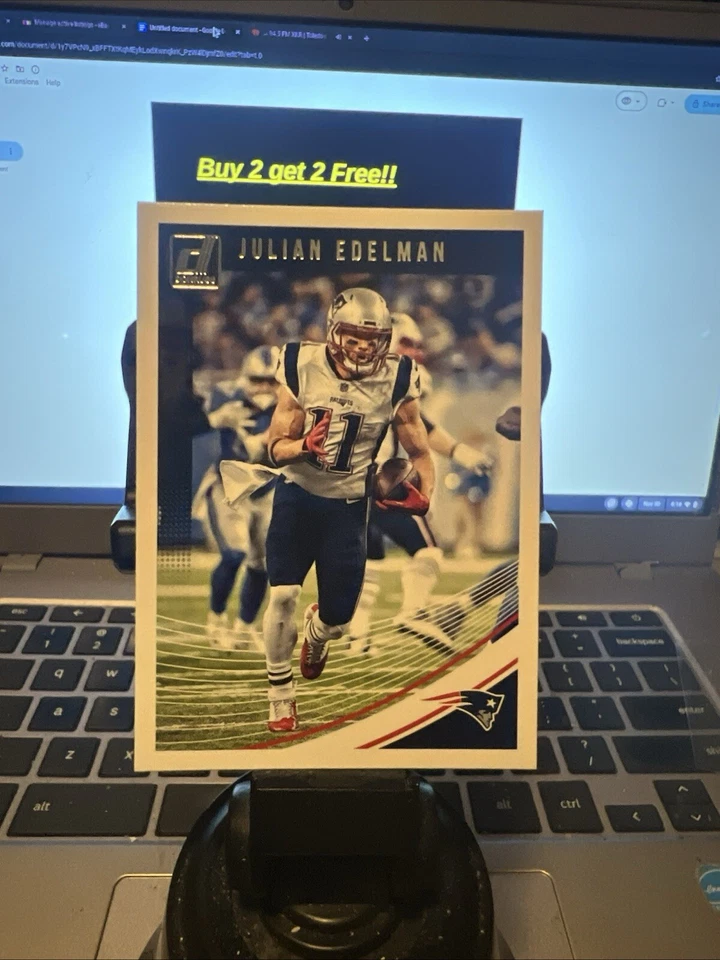 2018 Donruss Julian Edelman New England Patriots #186 - Image 1 of 1