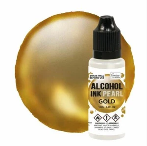Couture Creations 1x Alcohol Ink - Pearl Gold - 12ml Metallic Resin Yupo Resin - Picture 1 of 8