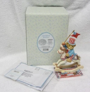 2002 Cherished Teddies *SAMUEL* "Hooray for the USA" 109636 Enesco w/Box - Picture 1 of 7