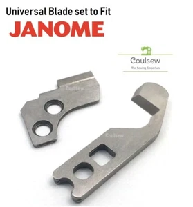 OVERLOCKER KNIFE BLADE SET LOWER & UPPER FITS JANOME 8002DX 9200D 9300DX U304 - Picture 1 of 1