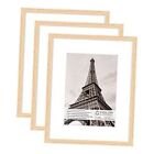 8x10 Picture Frame Set of 3, Display 5x7 with Mat or 8x10 Without 3 Pack Oak